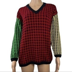 Christina Petite Women Sweater Multicolored Pullover Sz Large